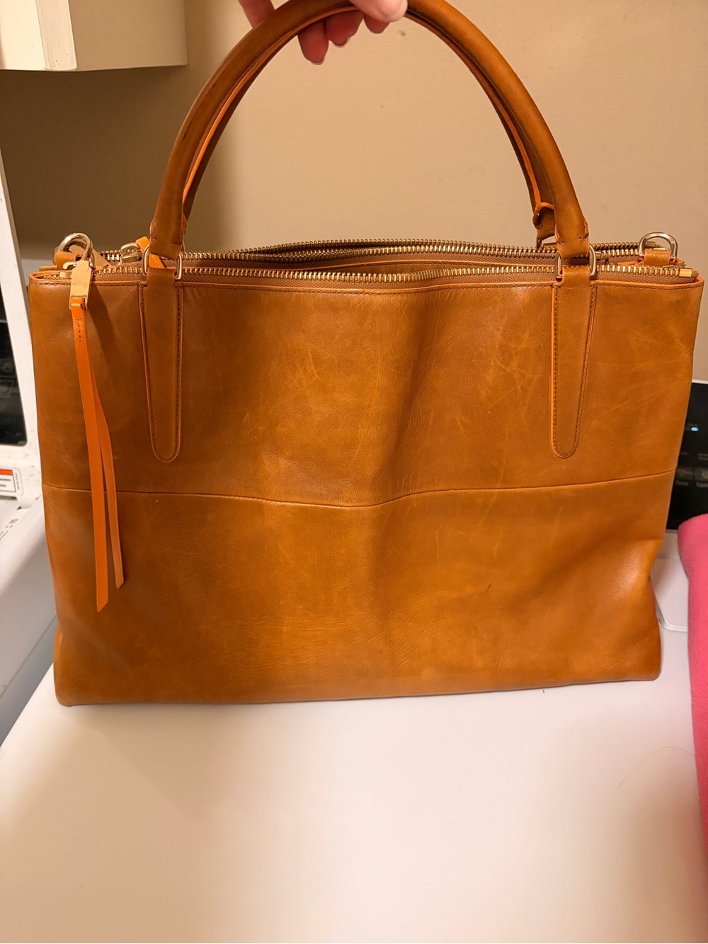 Coach Large Borough Edge Paint Leather Carryall Bag - A1493-30985 - Picture 2 of 10